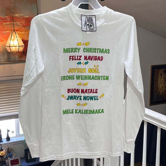 💥NWOT💥 WHOOPI GOLDBERG Merry Christmas Greetings T-Shirt  Size Small - Picture 8 of 8